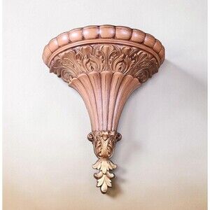 Vintage Burwood 1975 Ornate Resin Wall Pocket Shelf Rococo Hollywood Regency
